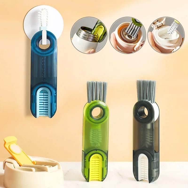 TriClean Spazzola Pulente A Tre Teste Per Bicchieri E Bottiglie