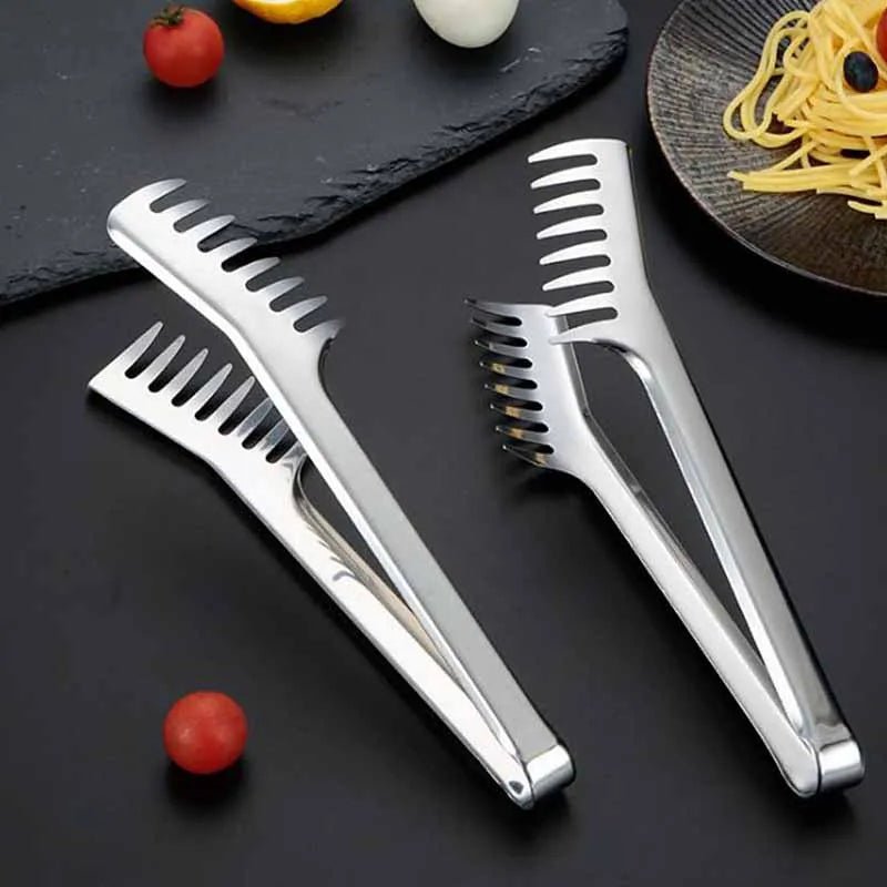ProServe Ergonomische Servierzange aus Edelstahl für Pasta und mehr