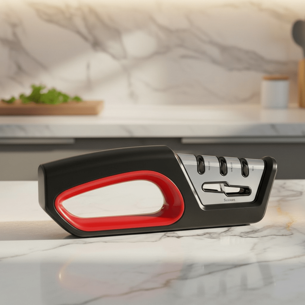 EdgeForge 4-In-1 Knife Sharpener And Scissor Polisher, Ergonomic Kitchen Tool
