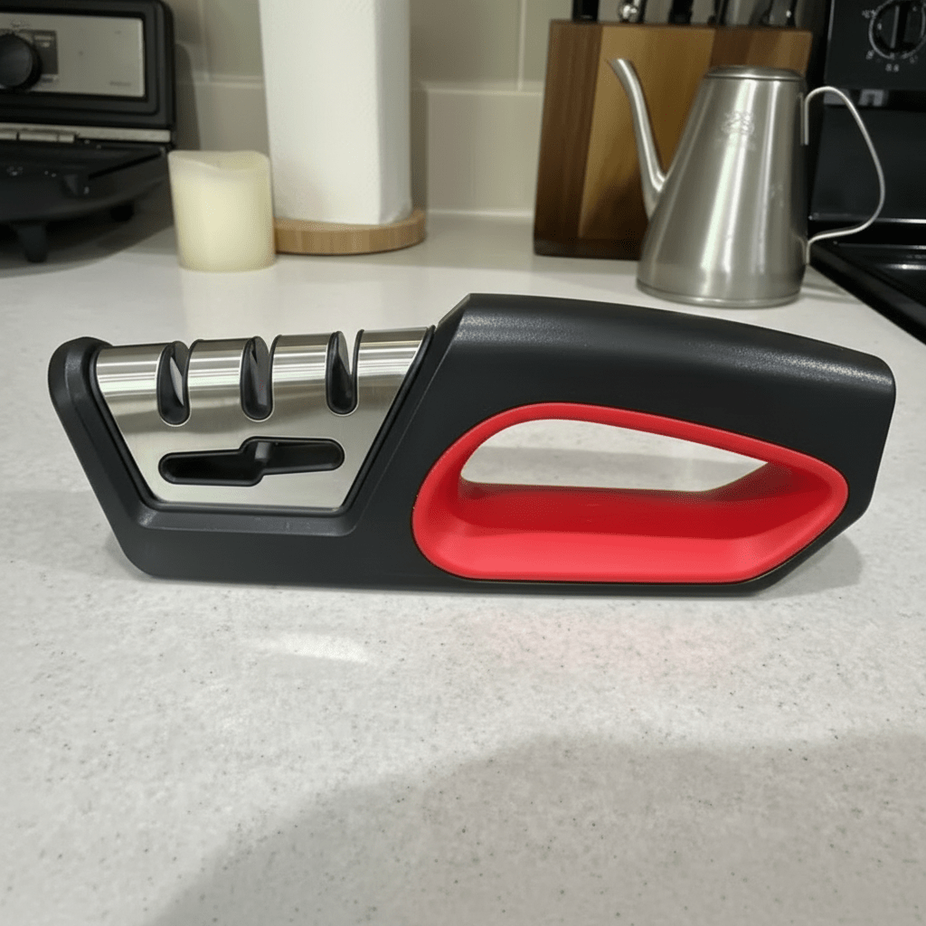 EdgeForge 4-In-1 Knife Sharpener And Scissor Polisher, Ergonomic Kitchen Tool