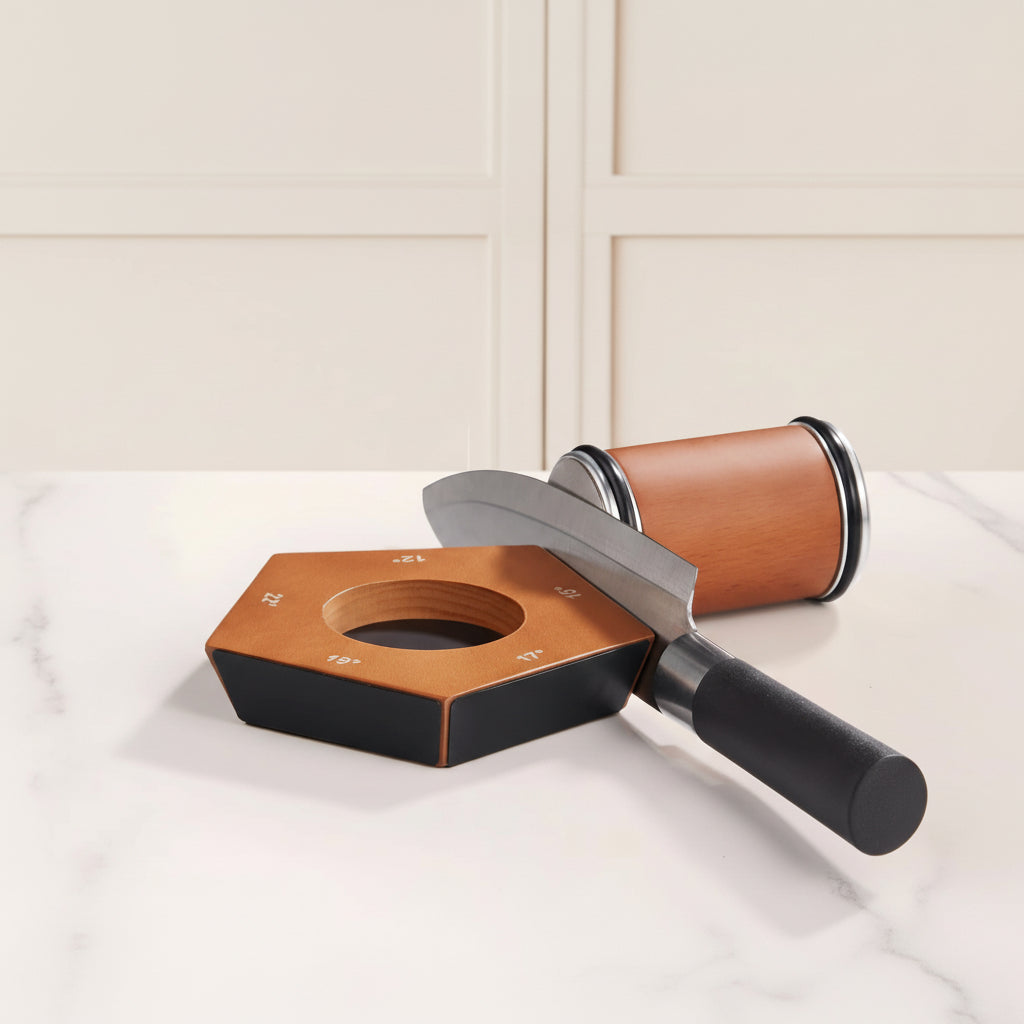 Afilador Manual de Cuchillos EdgeFlow con 5 Ángulos Ajustables para Cuchillos Afilados