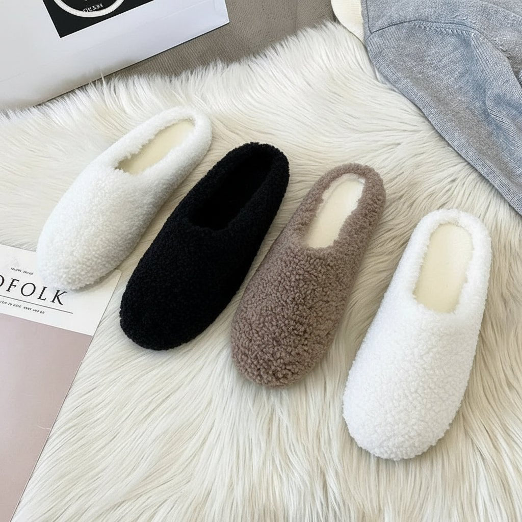 Snow Haven Cozy Women's Winter Slippers With Artificial Wool Lining