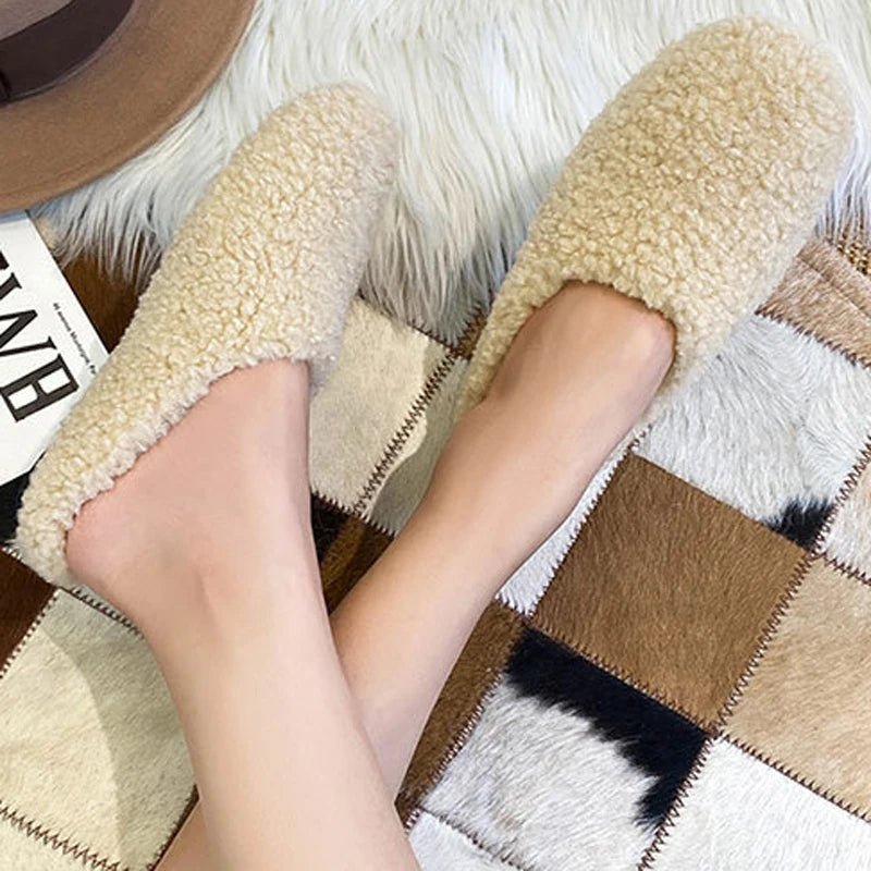 Snow Haven Cozy Women's Winter Slippers With Artificial Wool Lining