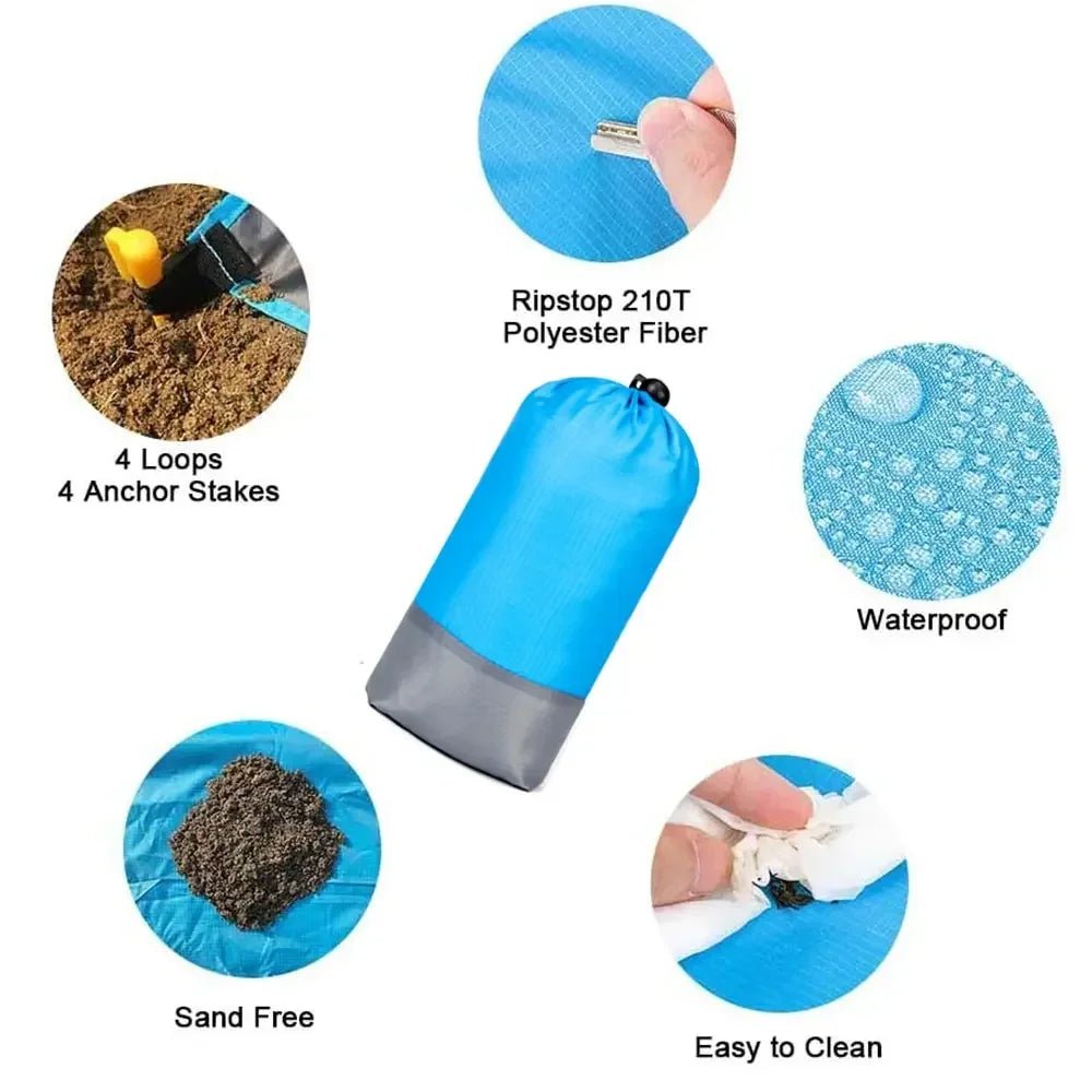 SeaBreeze extra große wasserdichte Outdoor-Stranddecke zur Entspannung