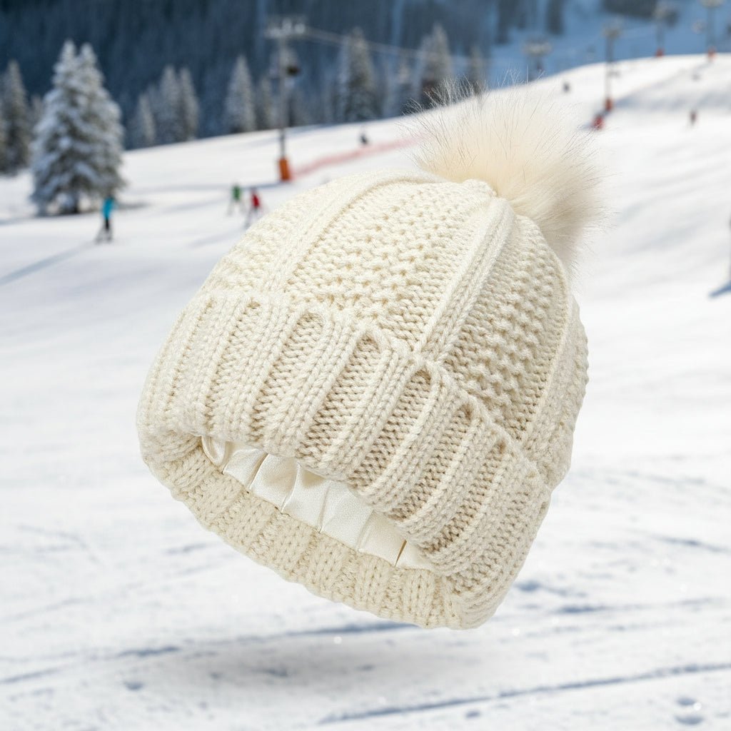 NovaCap Gorro Pom-Pom Antiestático Para Proteção Saudável do Cabelo
