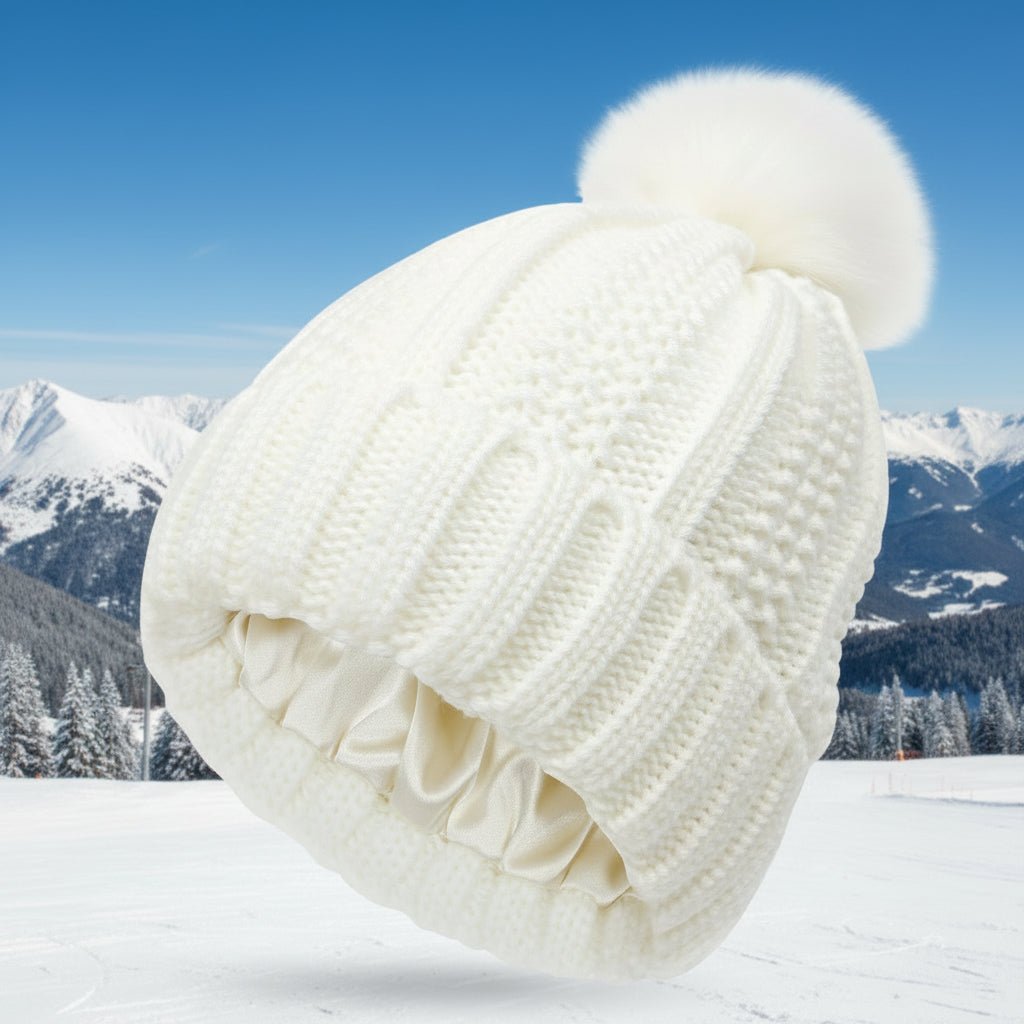 NovaCap Gorro Pom-Pom Antiestático Para Proteção Saudável do Cabelo