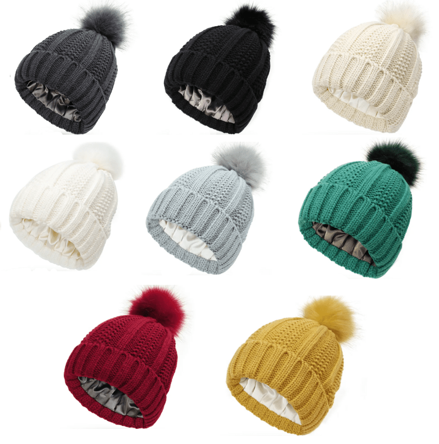 NovaCap Gorro Pom-Pom Antiestático Para Proteção Saudável do Cabelo