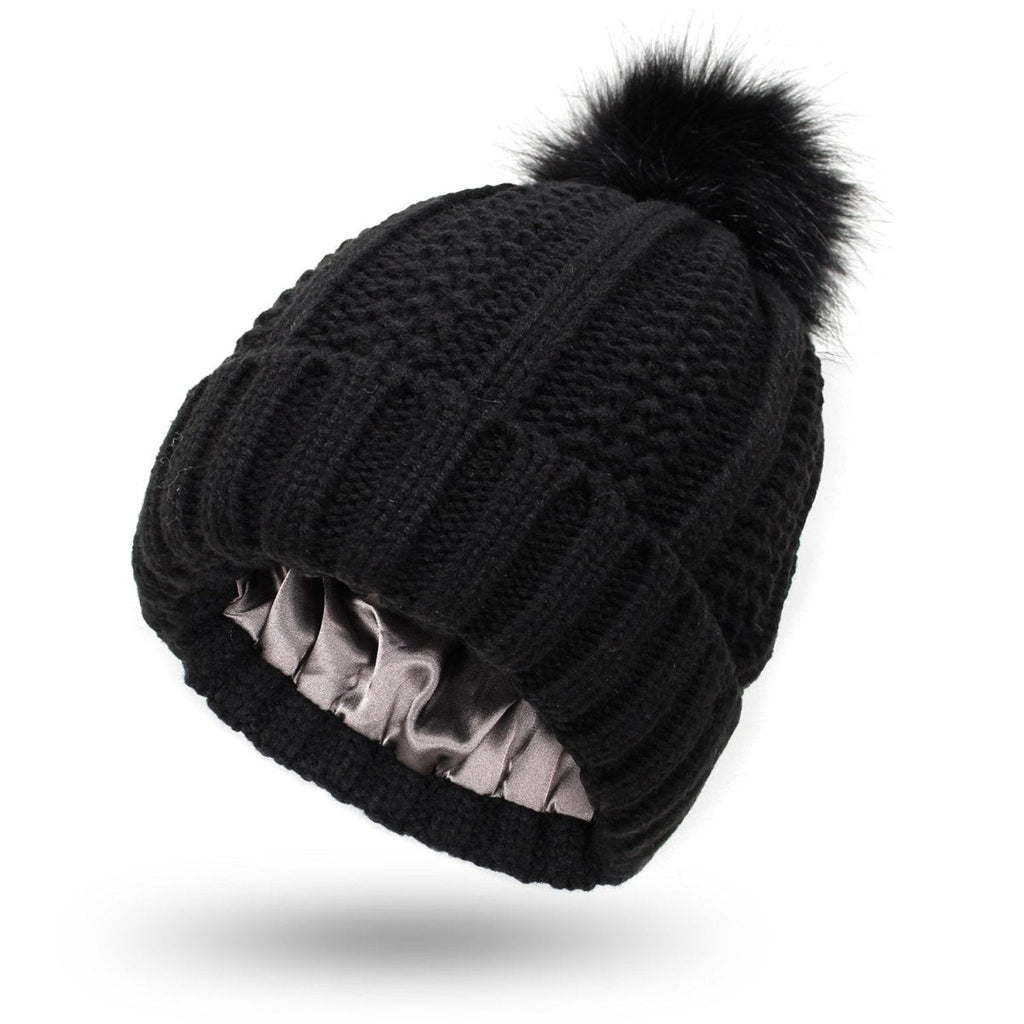 NovaCap Gorro Pom-Pom Antiestático Para Proteção Saudável do Cabelo
