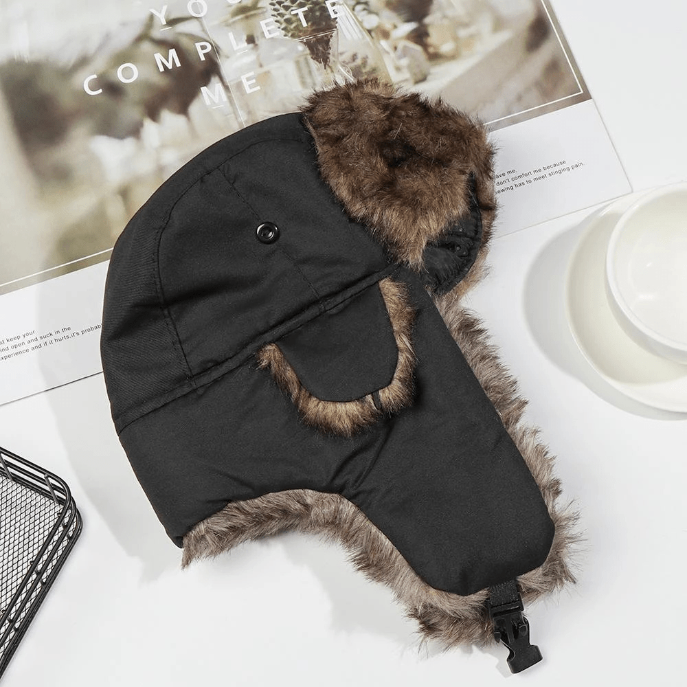 Snow Haven Cozy Faux Fur Aviator Hat With Warm Ear Flaps For Women And Men