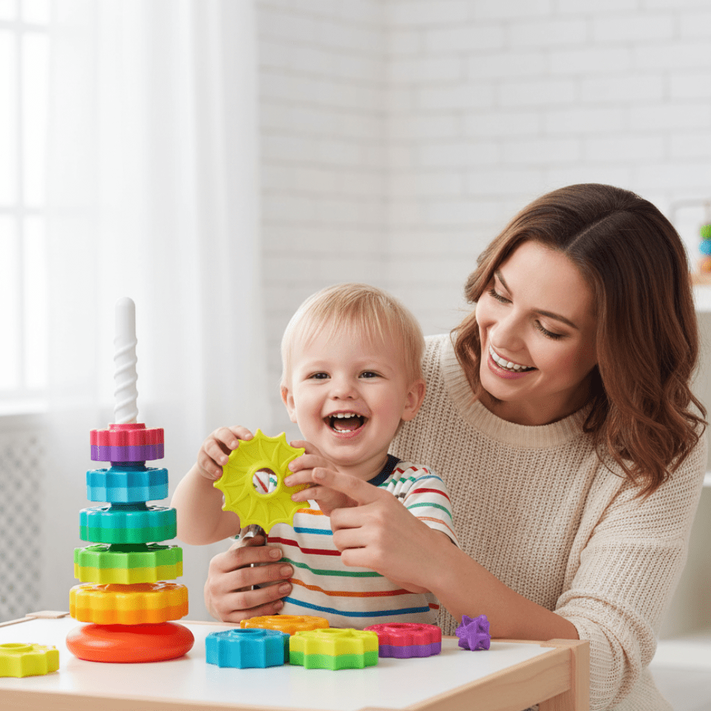 TinyStacker korai tanulást segítő pakolós játék válogatáshoz és koordinációhoz