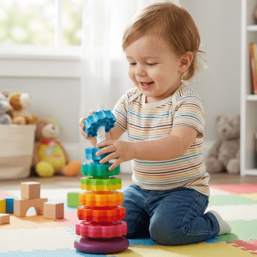 TinyStacker korai tanulást segítő pakolós játék válogatáshoz és koordinációhoz
