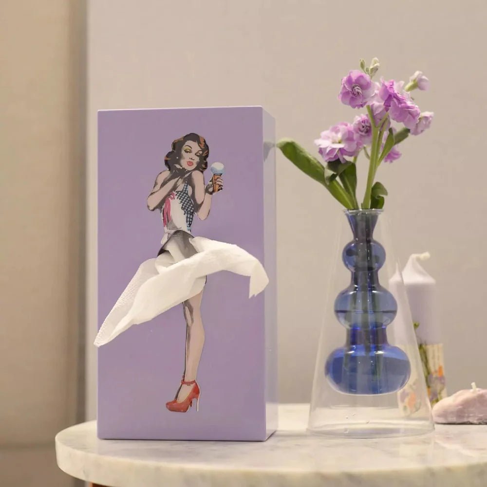 FlutterSkirt krabička na kapesníky hravého designu ve tvaru létající sukně