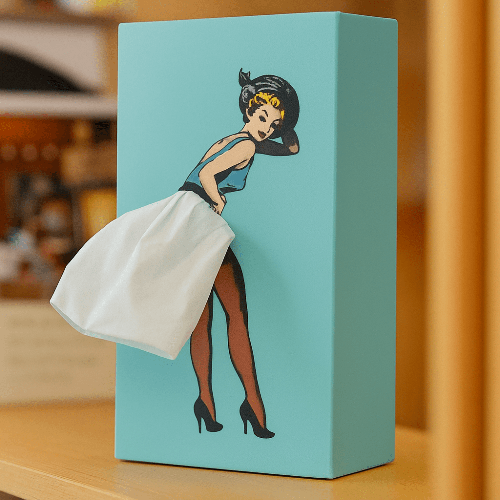 FlutterSkirt krabička na kapesníky hravého designu ve tvaru létající sukně