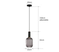 Vivid Retro Glass Pendant Light With LED In Living Room