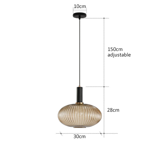 Vivid Retro Glass Pendant Light With LED In Living Room