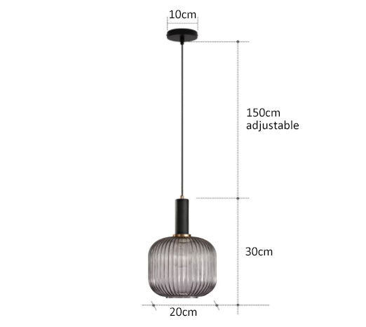 Vivid Retro Glass Pendant Light With LED In Living Room