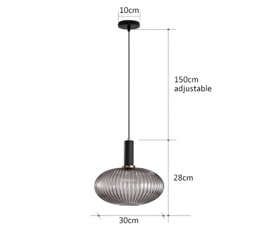 Vivid Retro Glass Pendant Light With LED In Living Room