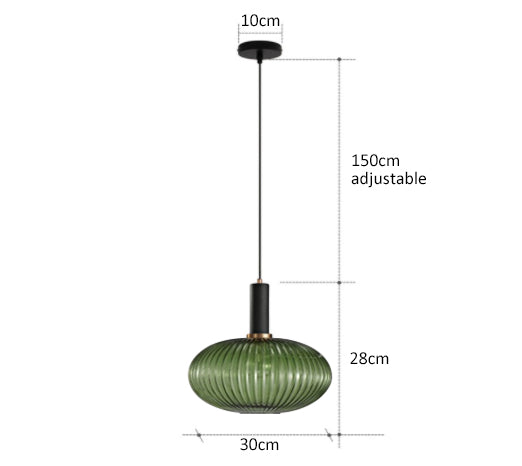 Vivid Retro Glass Pendant Light With LED In Living Room