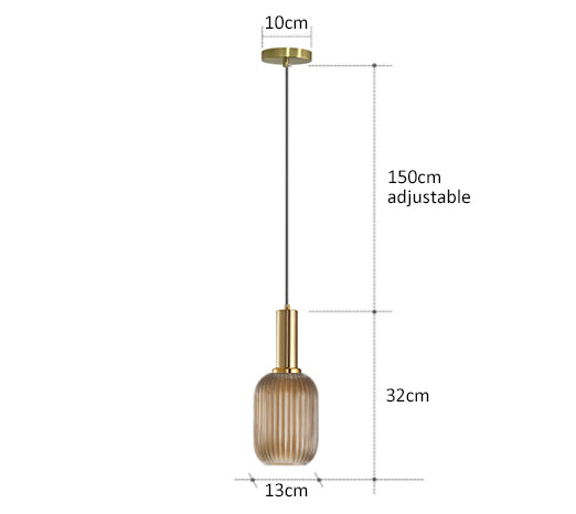 Vivid Retro Glass Pendant Light With LED In Living Room