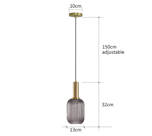 Vivid Retro Glass Pendant Light With LED In Living Room