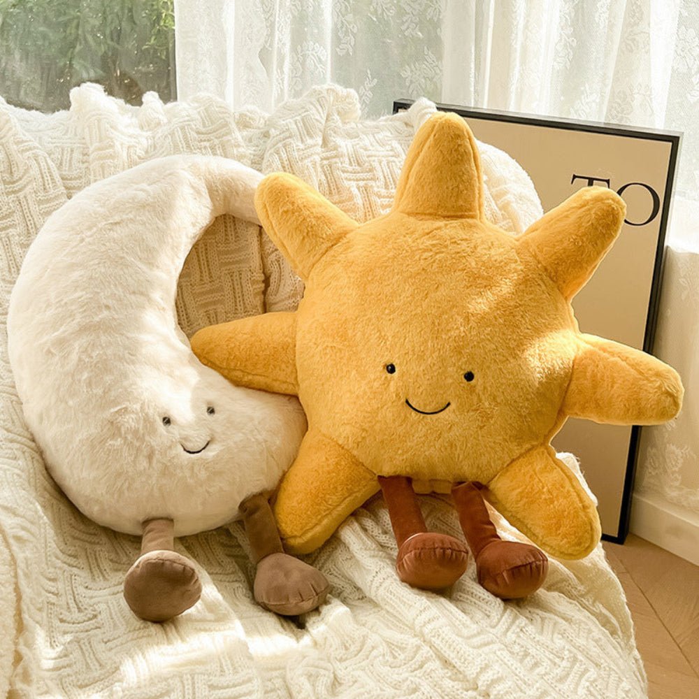Coussins Décoratifs Soleil et Lune LumaNest pour Espaces de Vie Calmes
