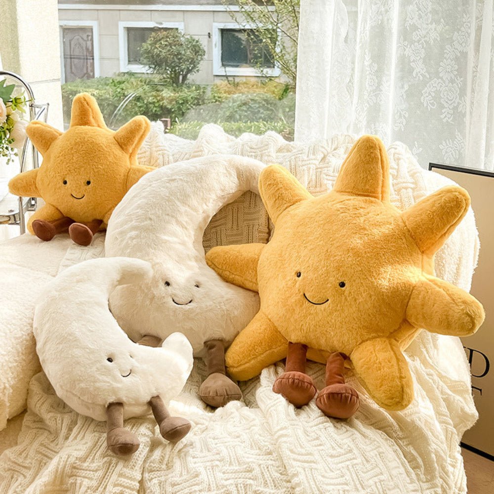 Coussins Décoratifs Soleil et Lune LumaNest pour Espaces de Vie Calmes