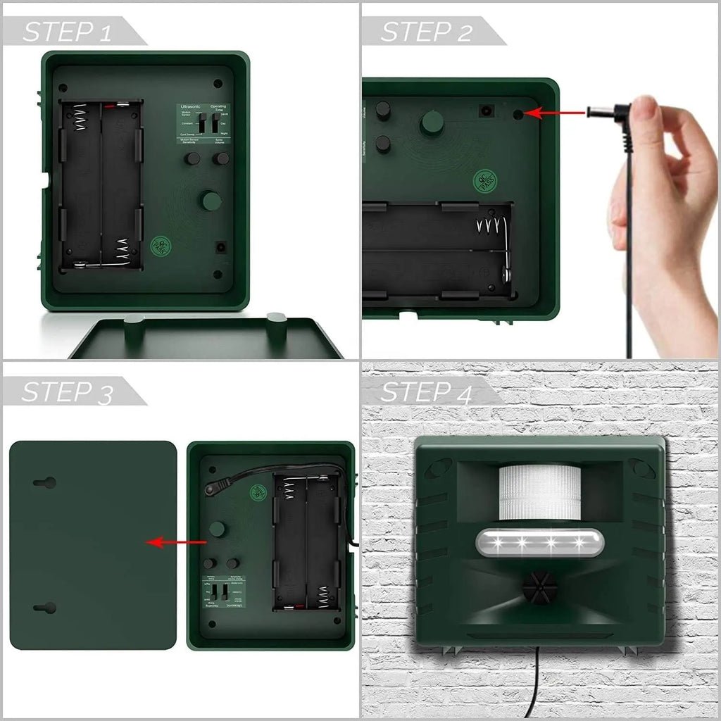 AeroNest Ultrasonic Bird Deterrent System for Gardens, Terraces, and Balconies