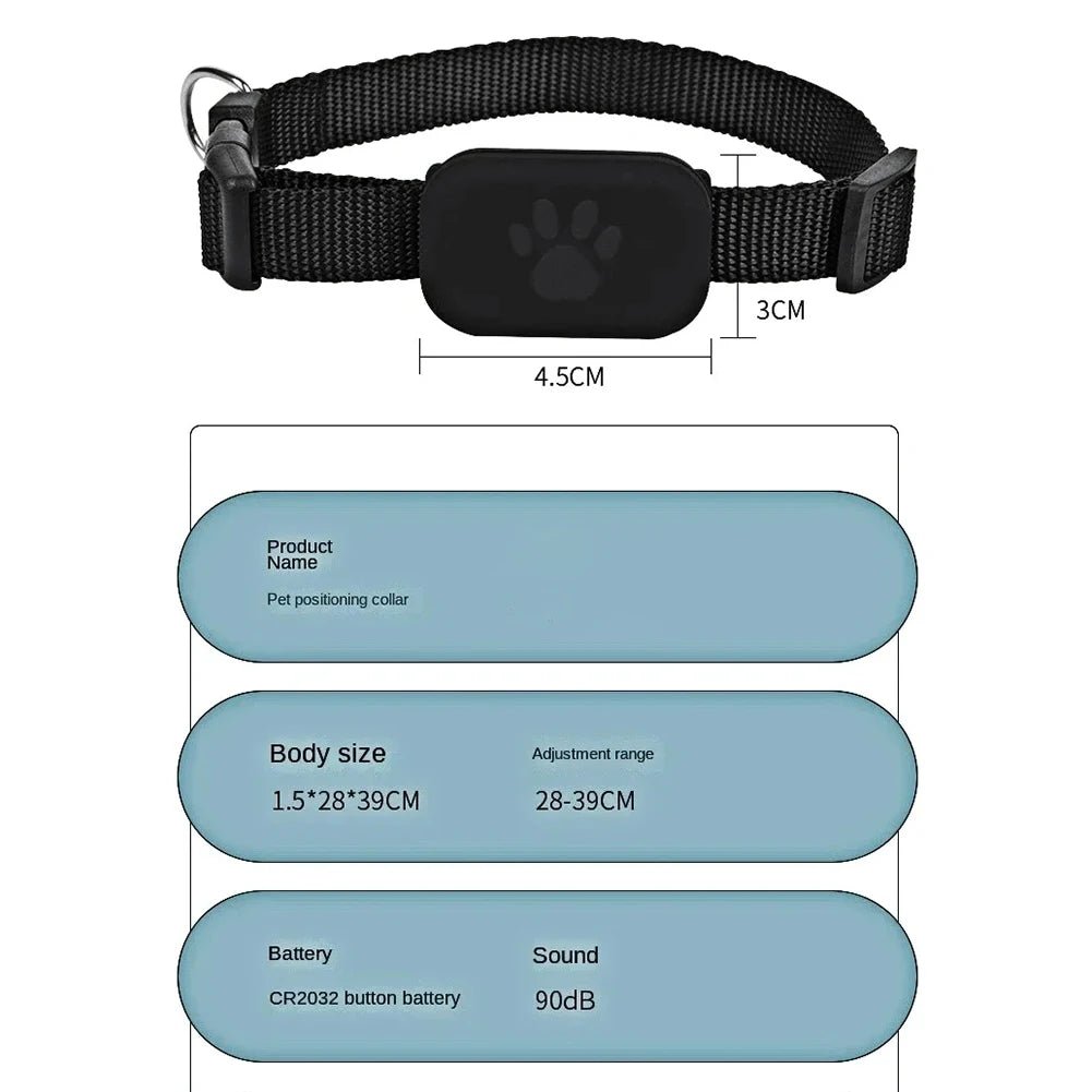 TrailTrace inteligentní GPS lokalizátor pro domácí mazlíčky s nastavitelným obojkem pro psy a kočky