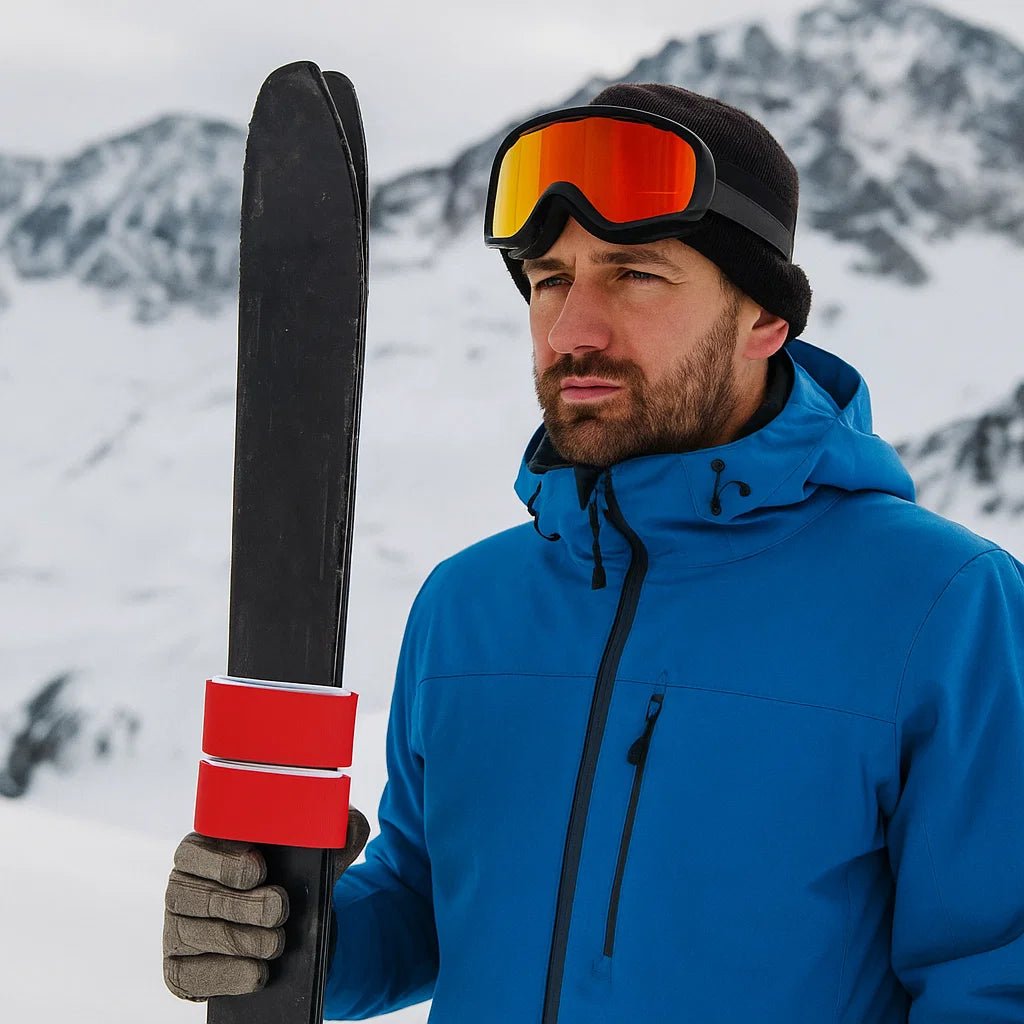 SummitGuard Durable Nylon Ski Straps Two Pack With Adhesive Fastening Straps