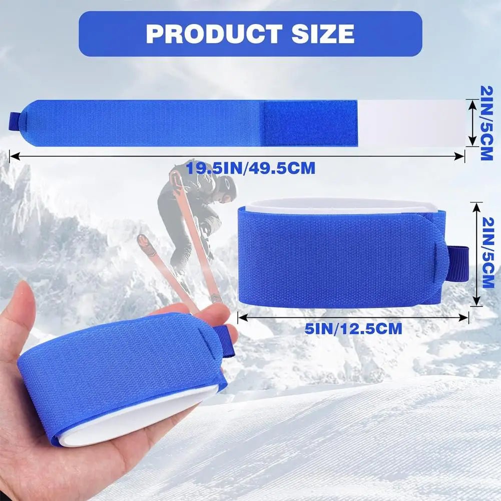 SummitGuard Durable Nylon Ski Straps Two Pack With Adhesive Fastening Straps