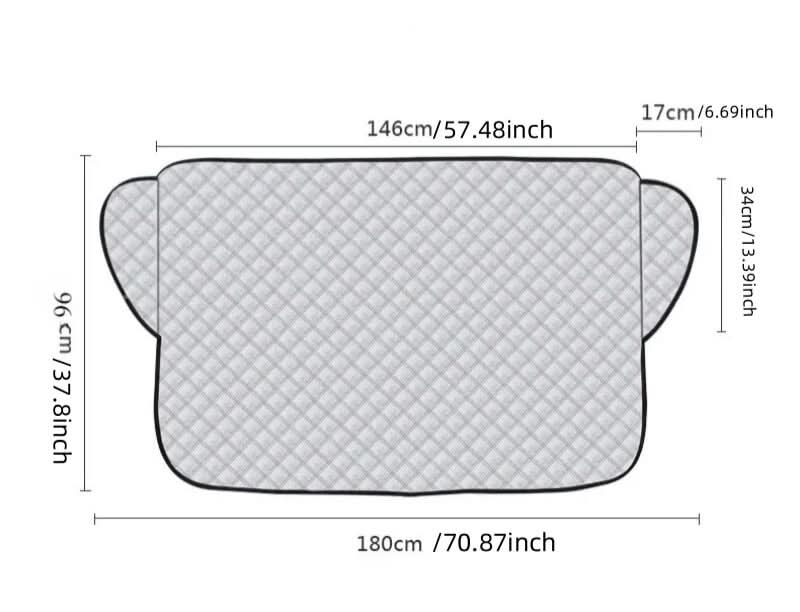 NovaShield Compact Windshield Cover for Sedans, SUVs and Vans