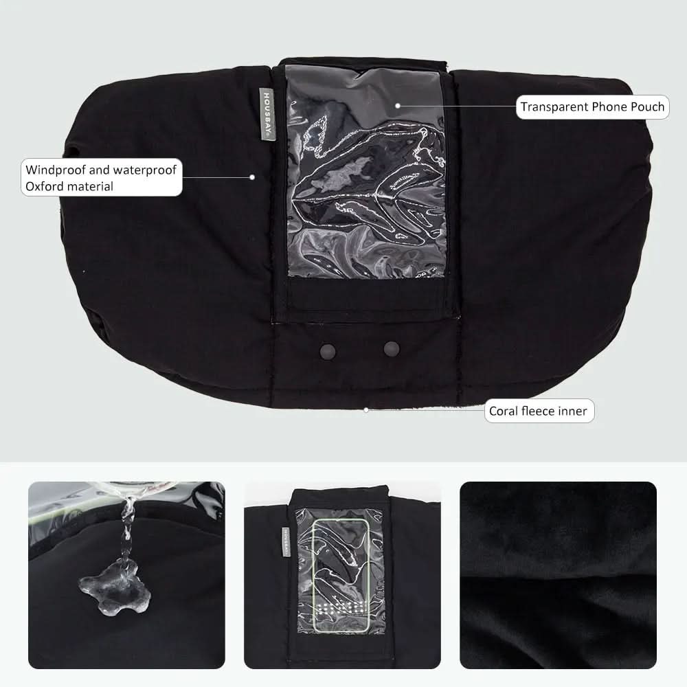 HugGuard Windproof Stroller Gloves With Phone And Tissue Pocket