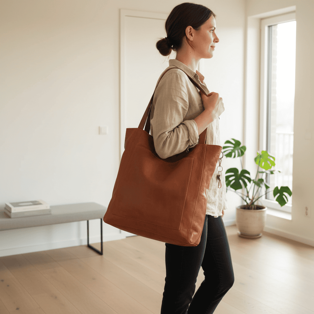 Aurela Durable Shoulder Bag Made Of Soft Genuine Leather