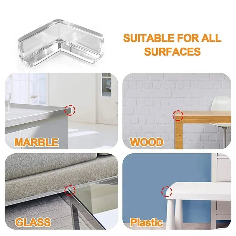 EdgeGuard Transparent Silicone Corner Protectors for Safe Edges at Home