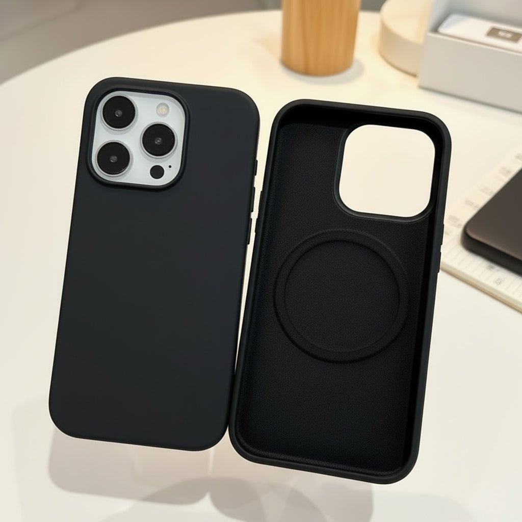 LumiLock Soft Magnetic Liquid Silicone Case for iPhone 17