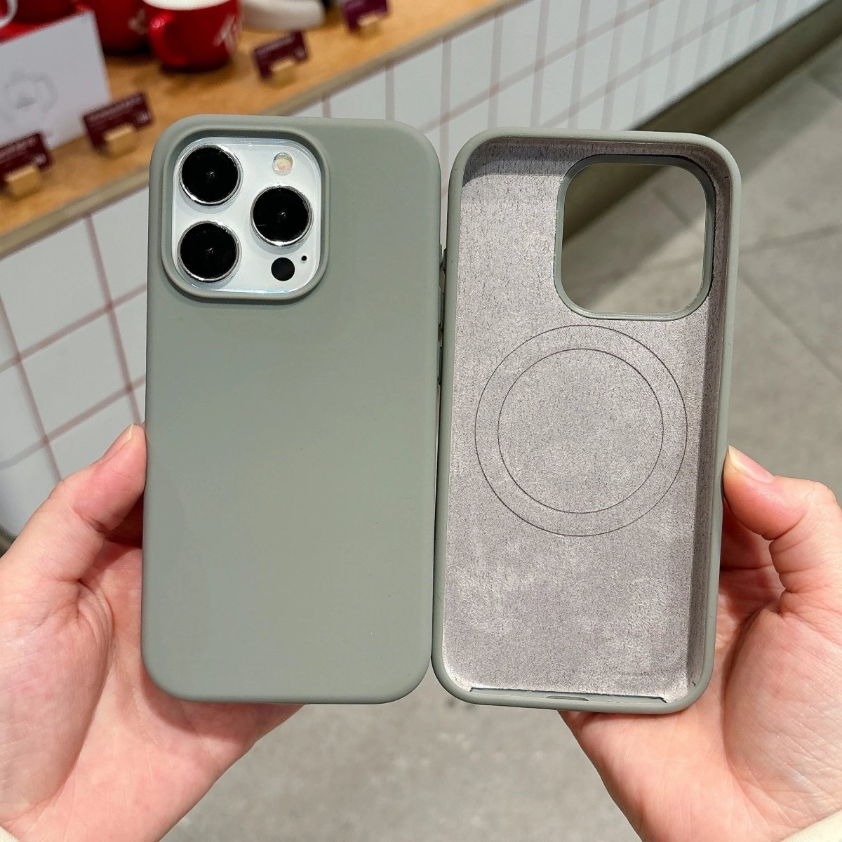 LumiLock Soft Magnetic Liquid Silicone Case for iPhone 17