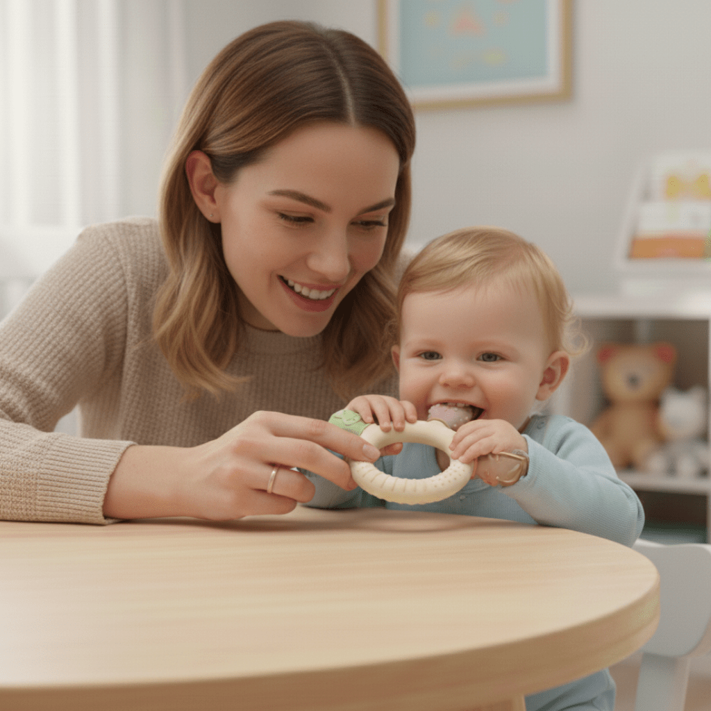 GentleBite Měkký Silikonový Kousátko pro Miminka Bezpečná Úleva pro Citlivé Dásně