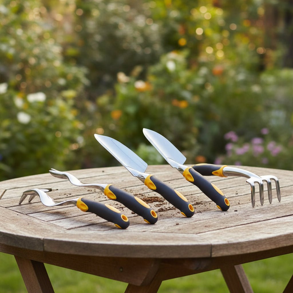 GreenLift Ergonomisches Gartenwerkzeug-Set aus Edelstahl