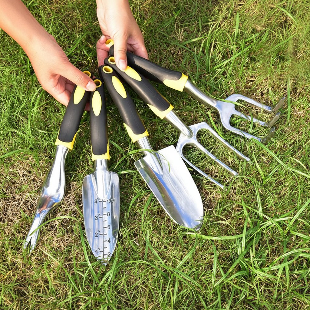 GreenLift Ergonomisches Gartenwerkzeug-Set aus Edelstahl