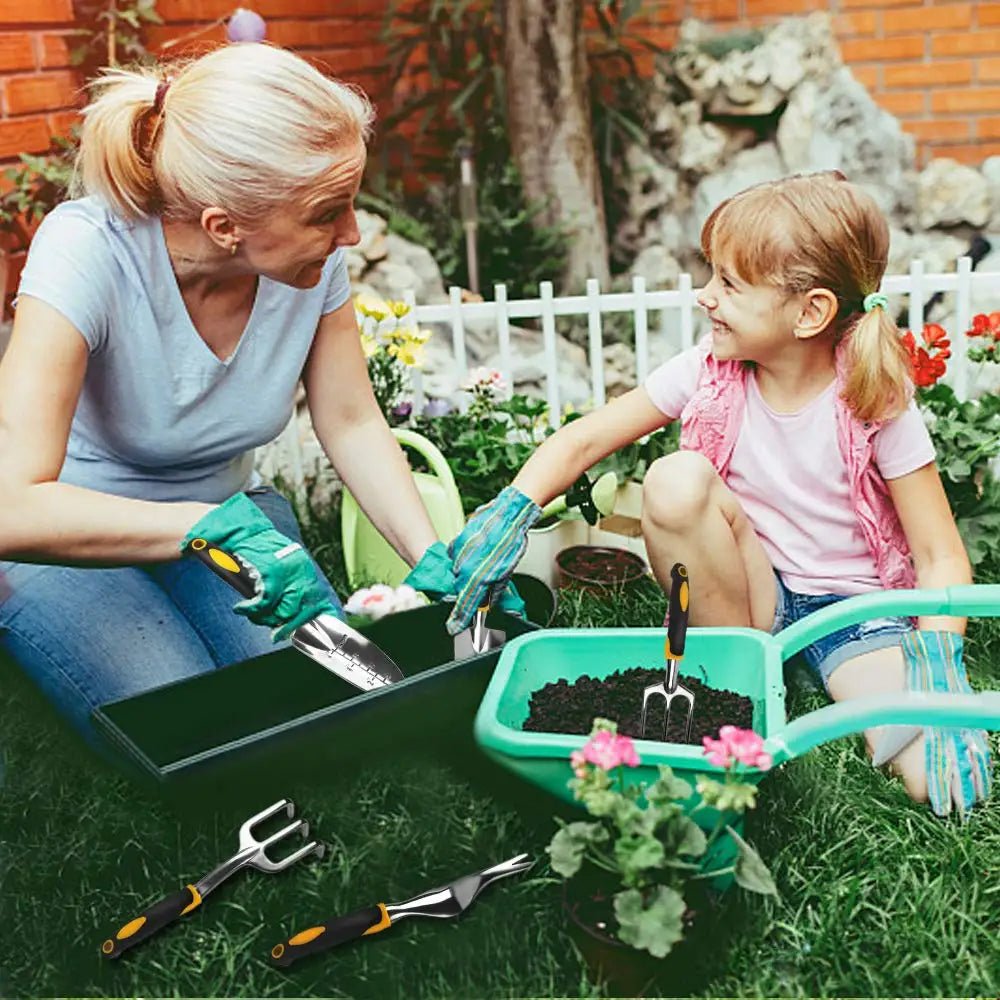 GreenLift Ergonomisches Gartenwerkzeug-Set aus Edelstahl