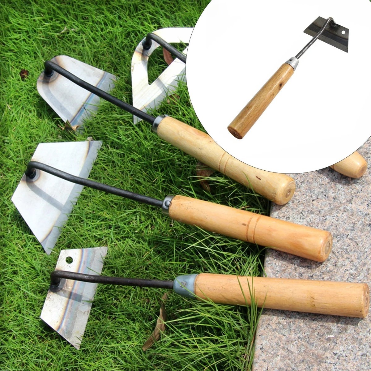 TerraForge Multipurpose Weed Hoe Made Of Carbon Steel