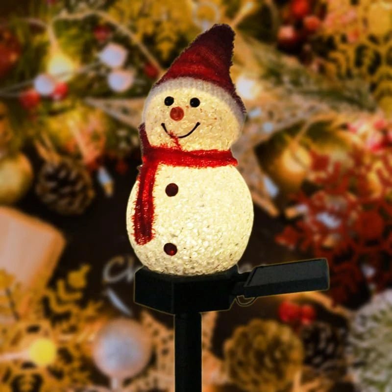 FrostGlow Luci Solari Pupazzo di Neve per Decorazioni Invernali e Natalizie All'aperto
