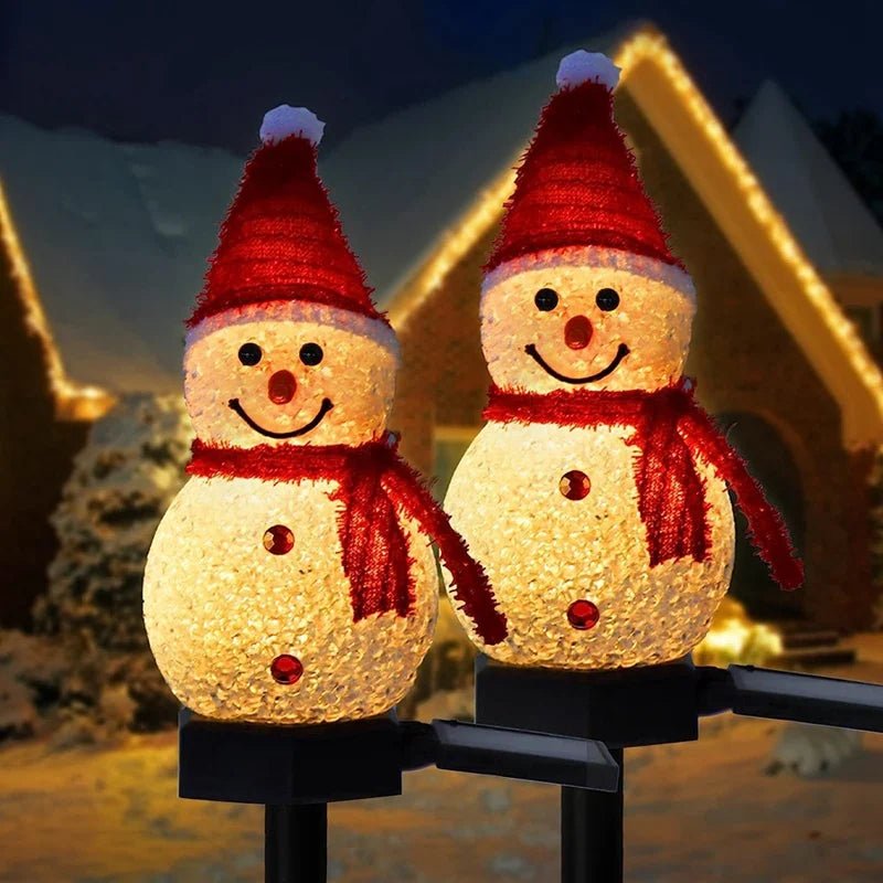 FrostGlow Luci Solari Pupazzo di Neve per Decorazioni Invernali e Natalizie All'aperto