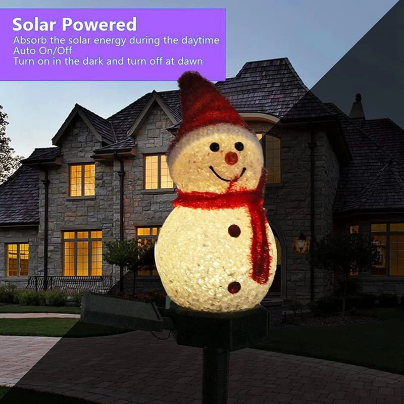 FrostGlow Luci Solari Pupazzo di Neve per Decorazioni Invernali e Natalizie All'aperto