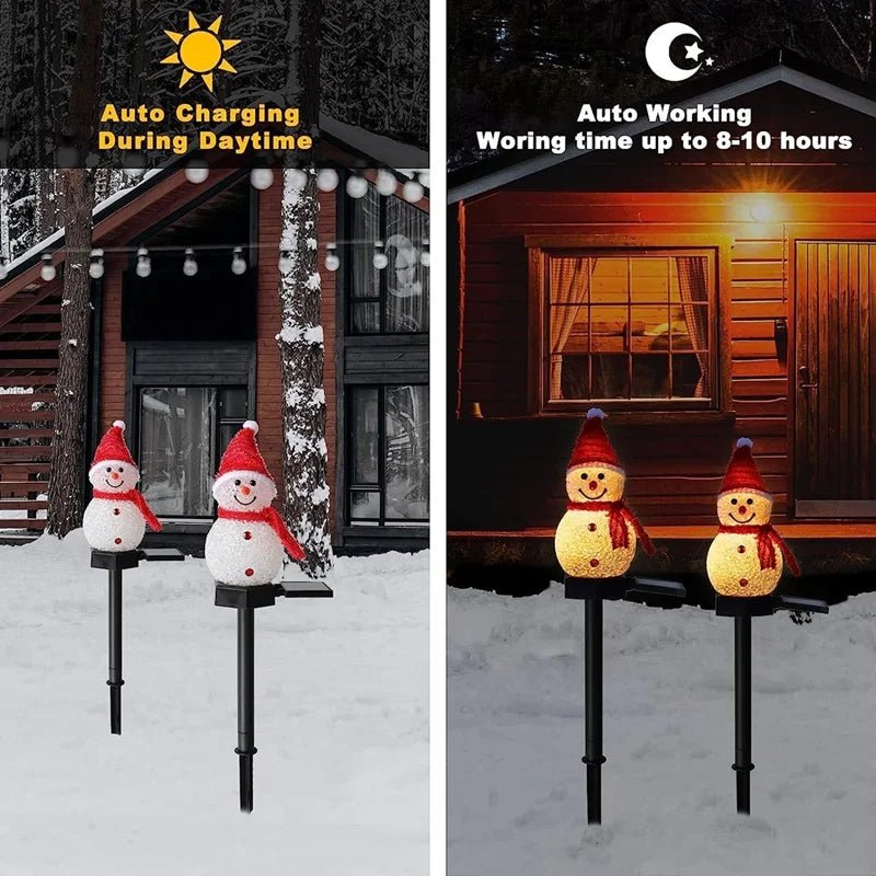 FrostGlow Luci Solari Pupazzo di Neve per Decorazioni Invernali e Natalizie All'aperto