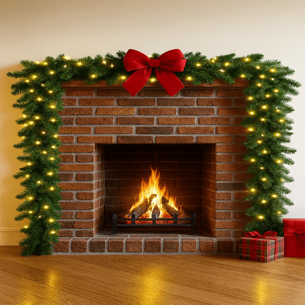 Frostvale Christmas Garland 2.7 m LED Decoration With Warm White Light