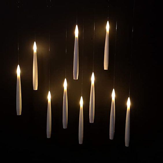 Candele Galleggianti Senza Fiamma LumaGlow con Effetto Tremolante e Bacchetta Magica