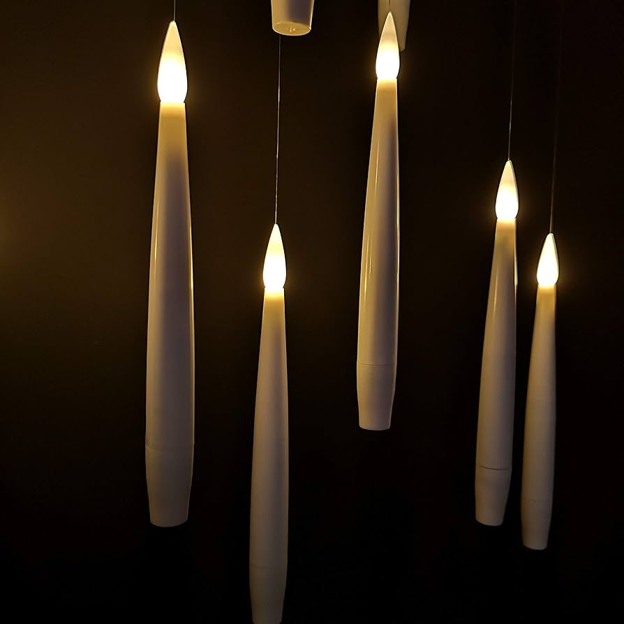 Candele Galleggianti Senza Fiamma LumaGlow con Effetto Tremolante e Bacchetta Magica