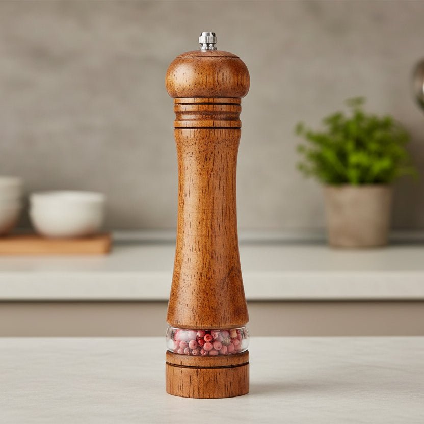 TimberAvenue Elegantní dřevěný mlýnek na sůl a pepř s nastavitelným mletím