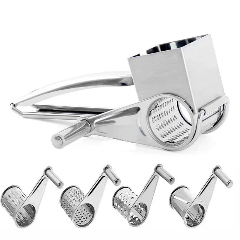 SpinGrate Pro Rotating Stainless Steel Cheese Grater For Easy Kitchen Prep